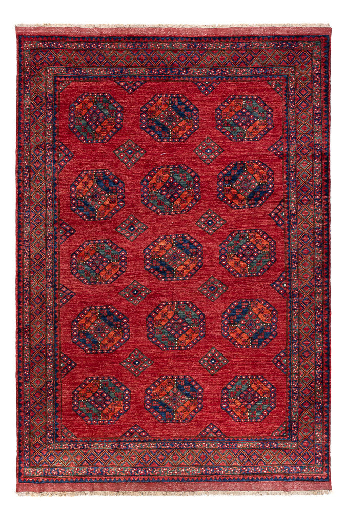 Tapis afghan - Kunduz - 297 x 207 cm - rouge