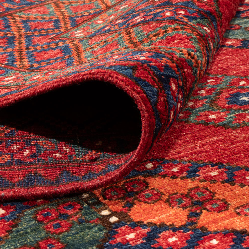 Tapis afghan - Kunduz - 297 x 207 cm - rouge