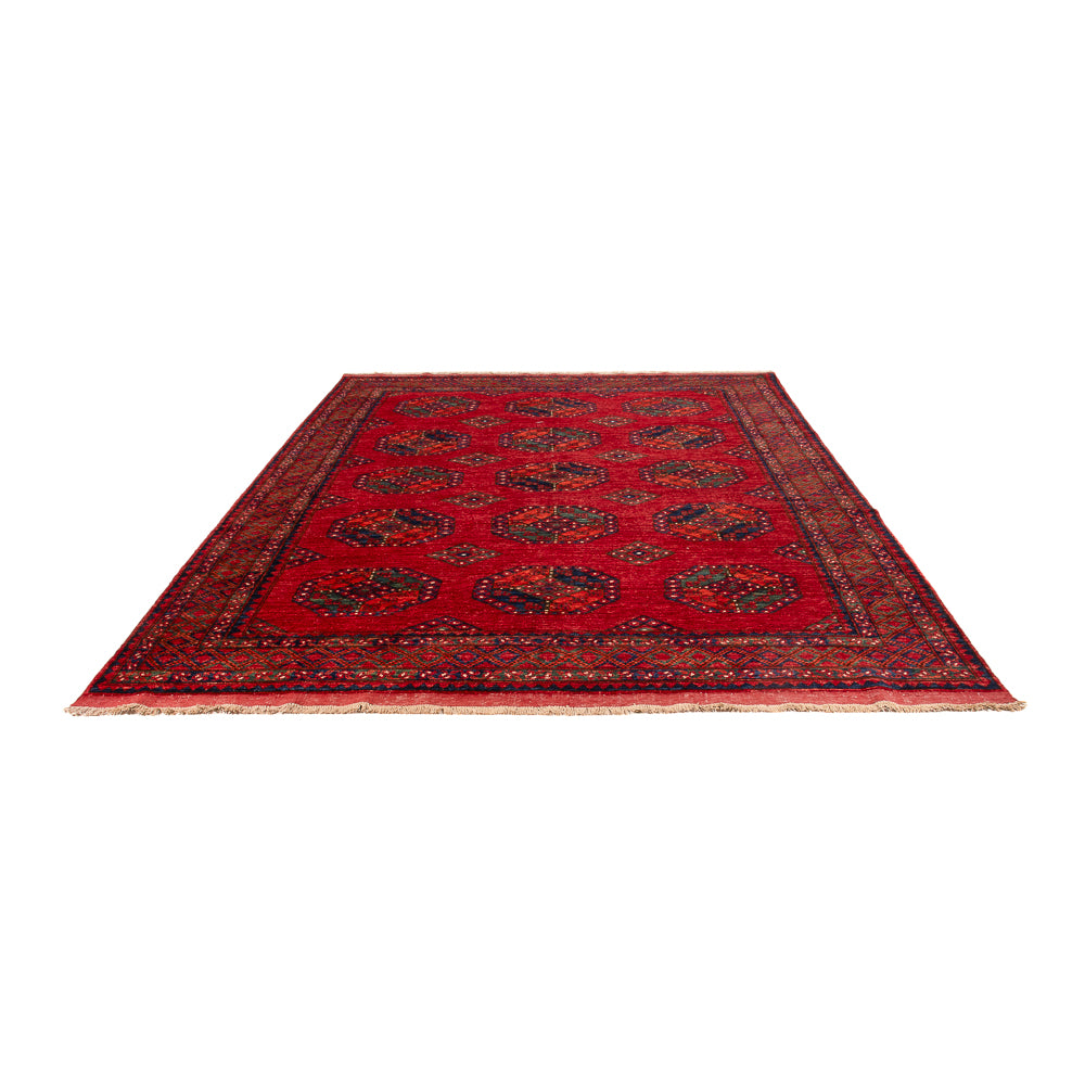 Tapis afghan - Kunduz - 297 x 207 cm - rouge