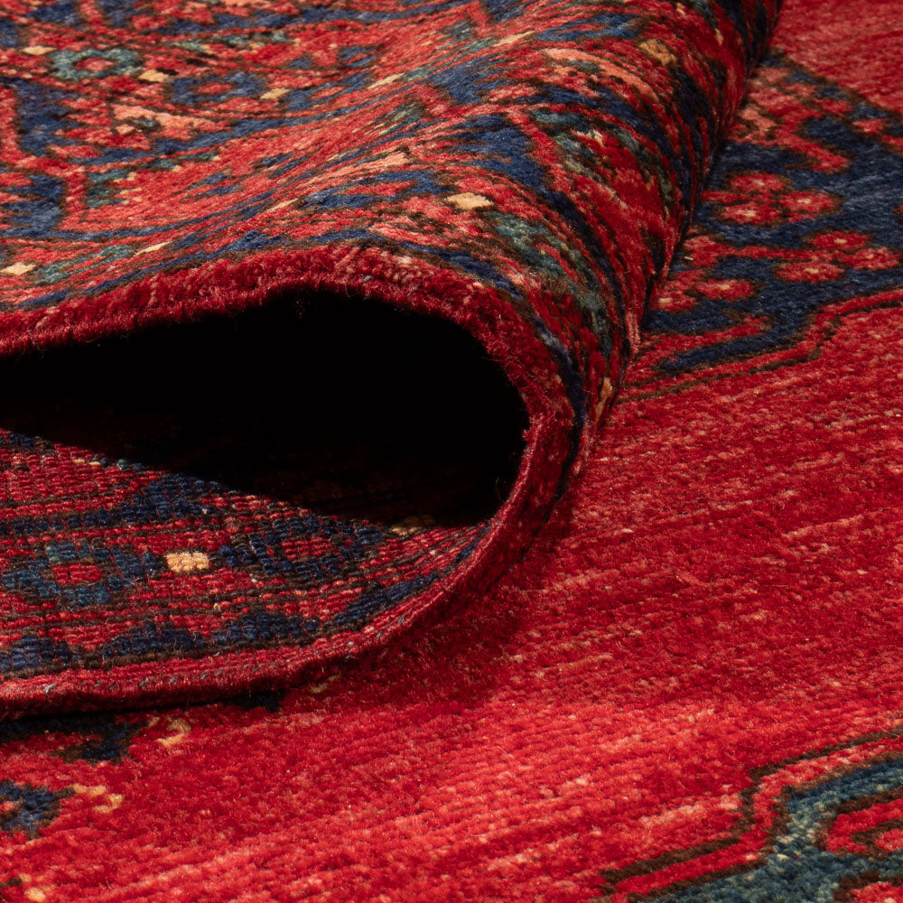 Tapis afghan - Kunduz - 287 x 215 cm - rouge