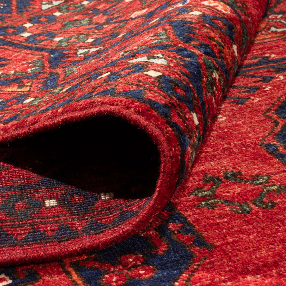 Tapis afghan - Kunduz - 296 x 207 cm - rouge clair