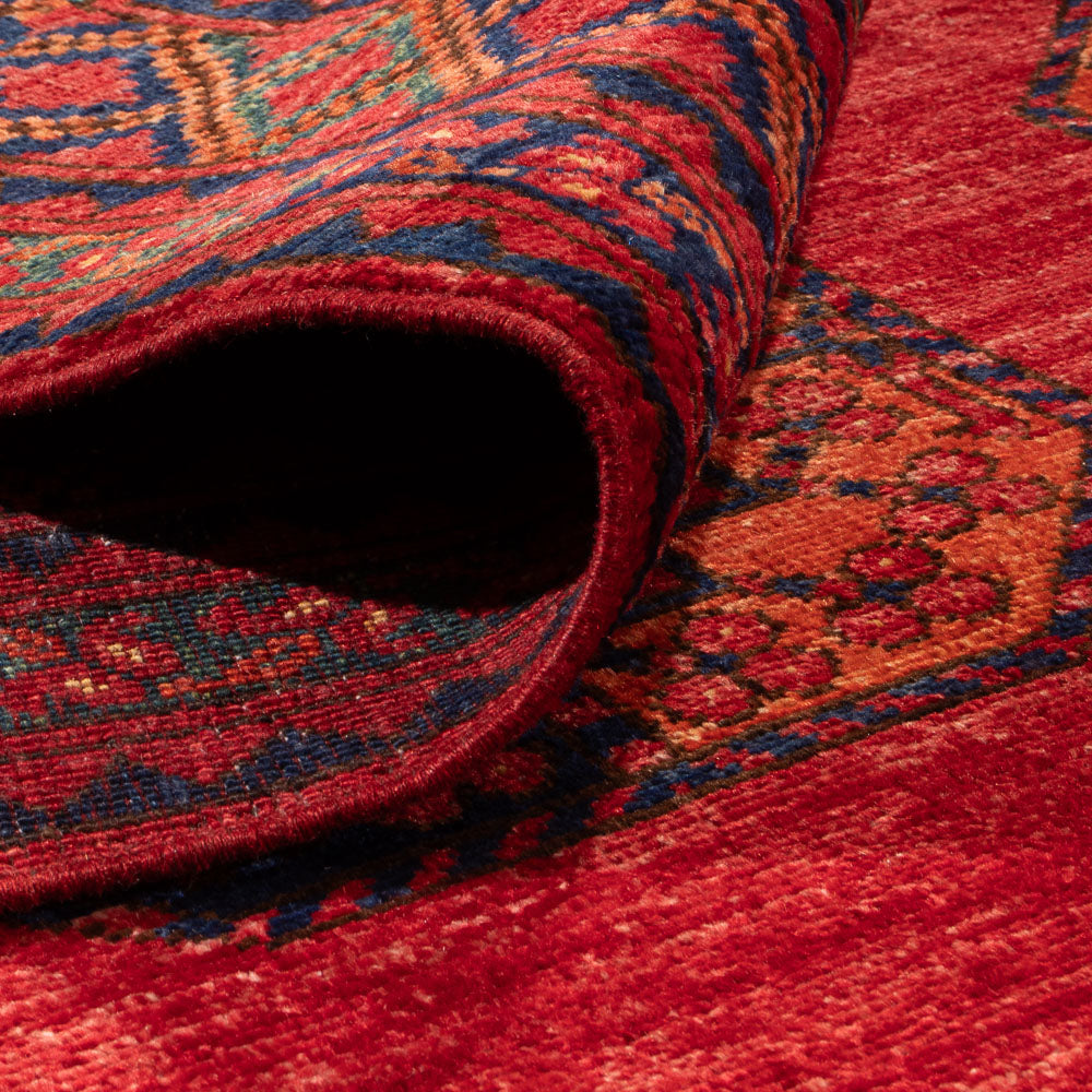 Tapis afghan - Kunduz - 305 x 203 cm - rouge