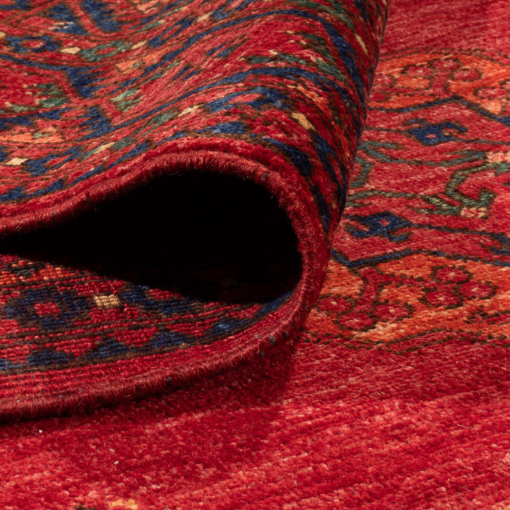 Tapis afghan - Kunduz - 299 x 220 cm - rouge