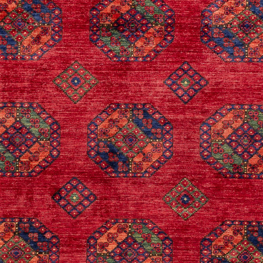 Tapis afghan - Kunduz - 301 x 200 cm - rouge