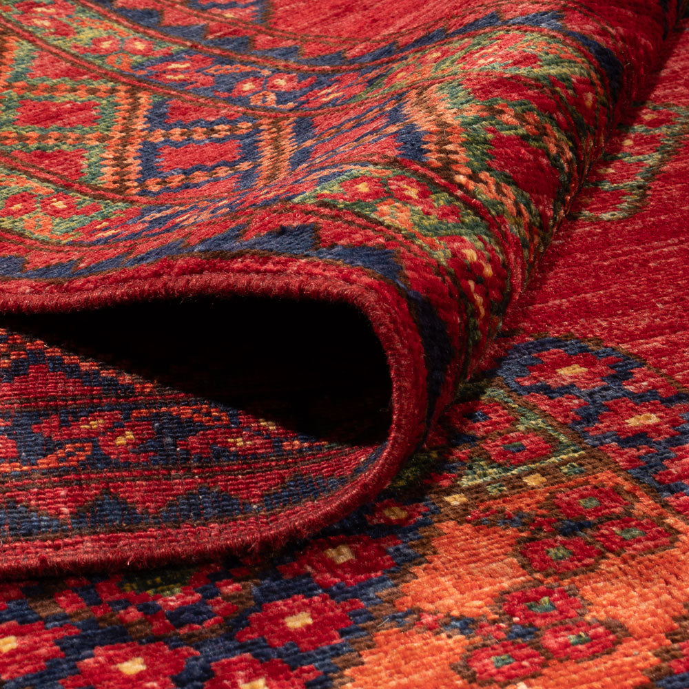 Tapis afghan - Kunduz - 301 x 200 cm - rouge