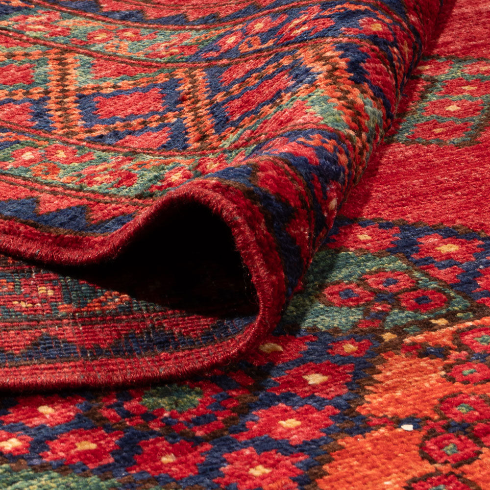 Tapis afghan - Kunduz - 300 x 206 cm - rouge