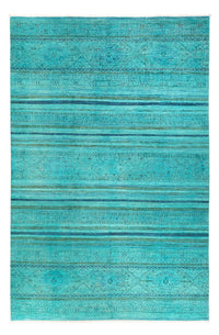 Tapis Ziegler - Moderne - Vintage/Overdyed - 314 x 204 cm - turquoise