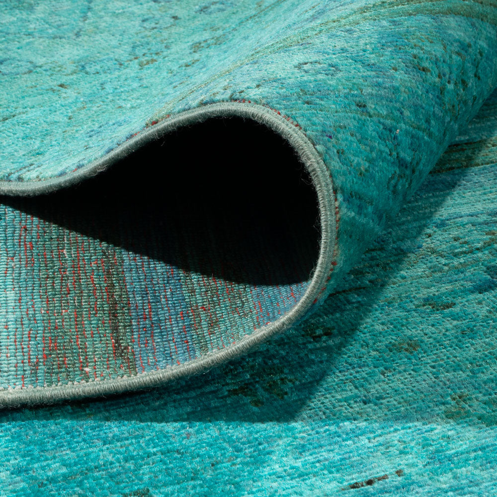 Tapis Ziegler - Moderne - Vintage/Overdyed - 314 x 204 cm - turquoise
