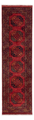 Tapis de couloir Tapis afghan - Kunduz - 300 x 83 cm - rouge