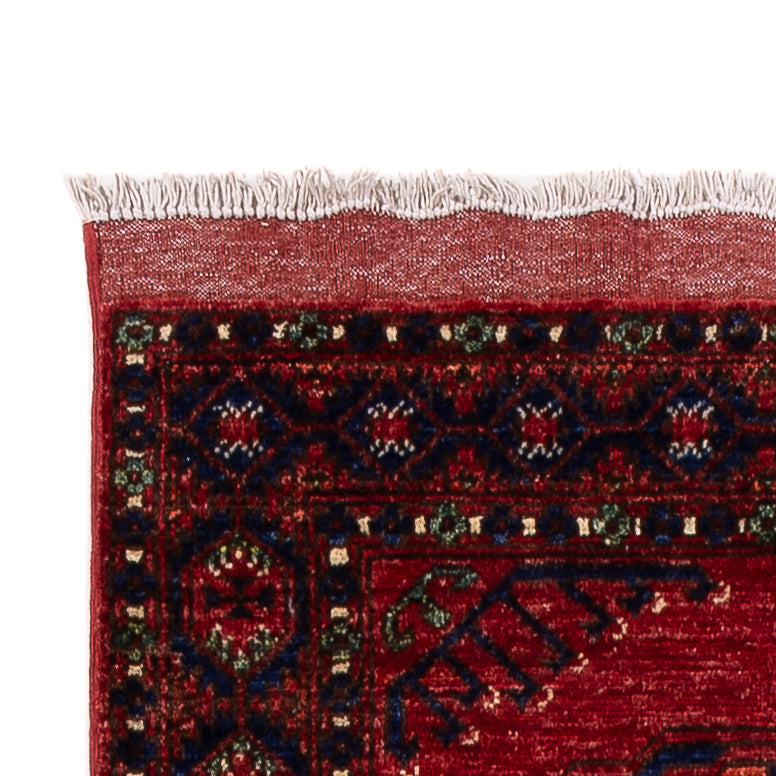 Tapis de couloir Tapis afghan - Kunduz - 305 x 82 cm - rouge
