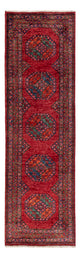 Tapis de couloir Tapis afghan - Kunduz - 291 x 87 cm - rouge