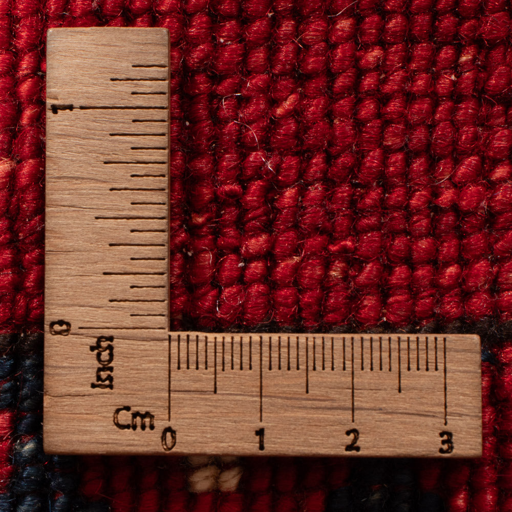 Tapis de couloir Tapis afghan - Kunduz - 291 x 87 cm - rouge