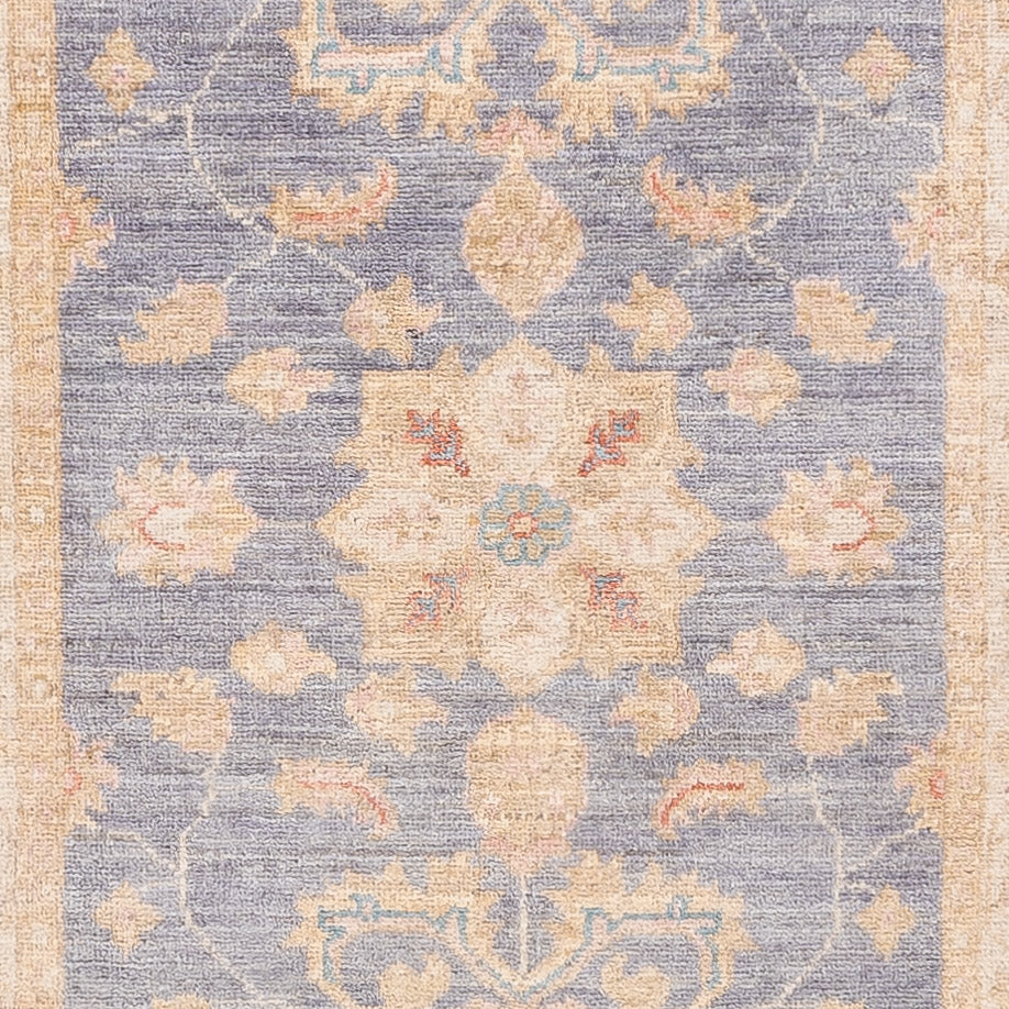Tapis de couloir Tapis Ziegler - 298 x 77 cm - bleu pétrole