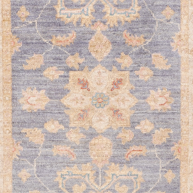 Tapis de couloir Tapis Ziegler - 298 x 77 cm - bleu pétrole