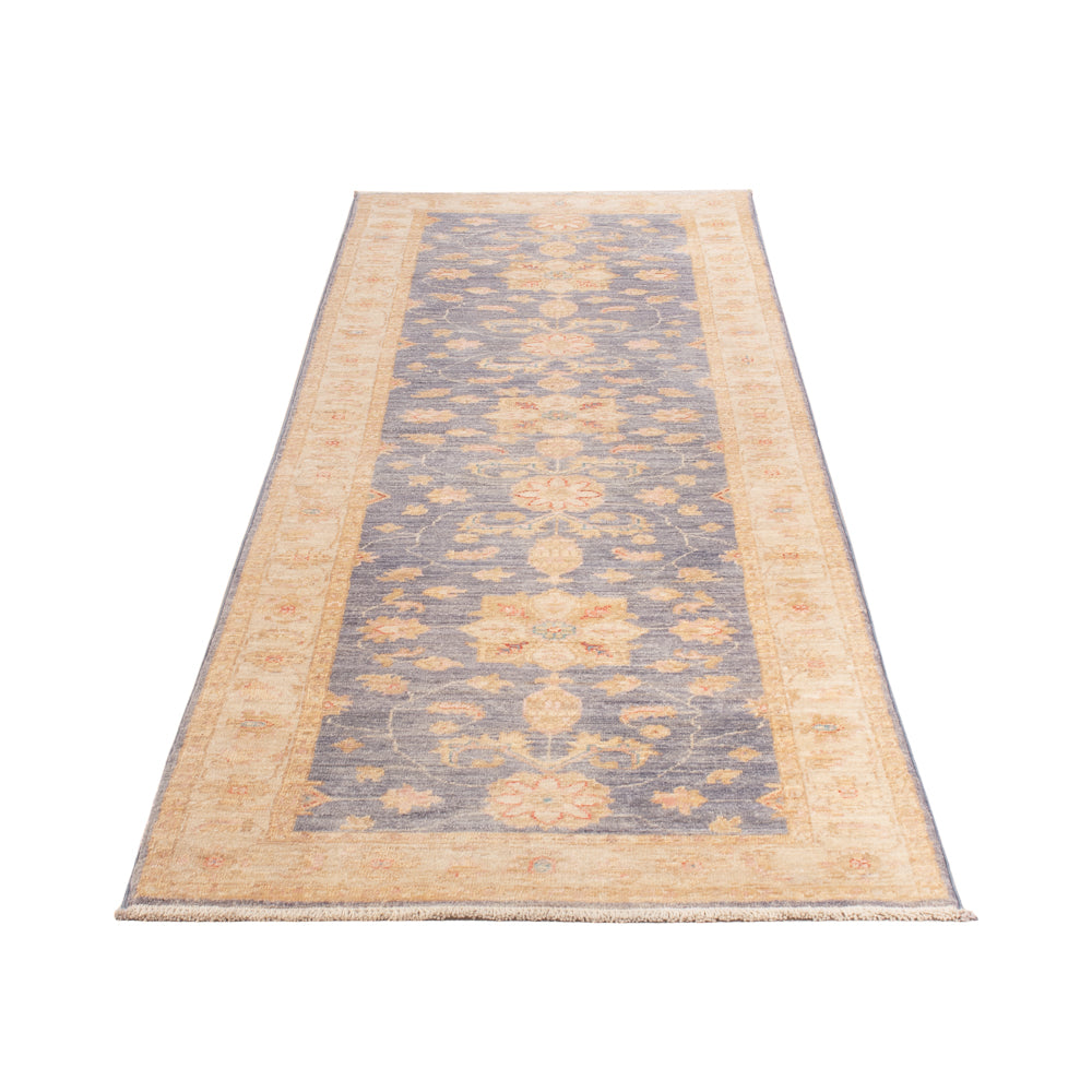 Tapis de couloir Tapis Ziegler - 298 x 77 cm - bleu pétrole