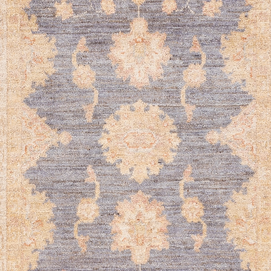 Tapis de couloir Tapis Ziegler - 293 x 81 cm - bleu pétrole
