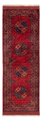 Tapis de couloir Tapis afghan - Kunduz - 237 x 83 cm - rouge