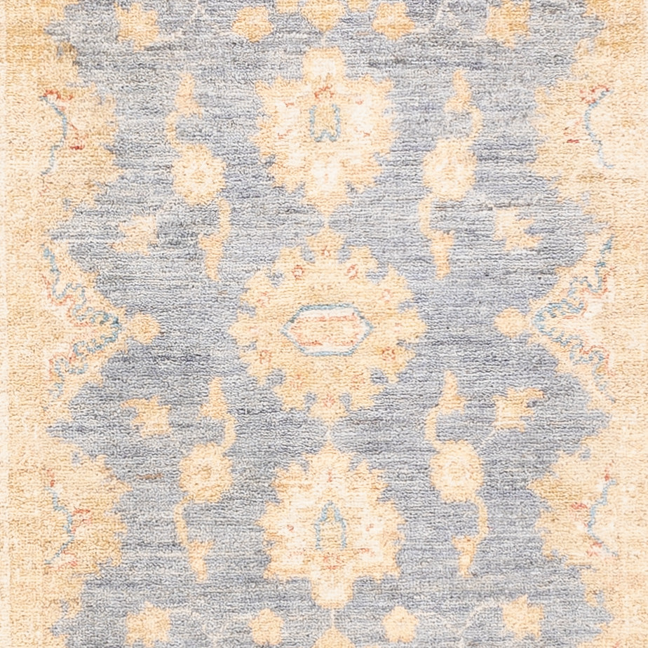 Tapis de couloir Tapis Ziegler - 294 x 84 cm - bleu pétrole