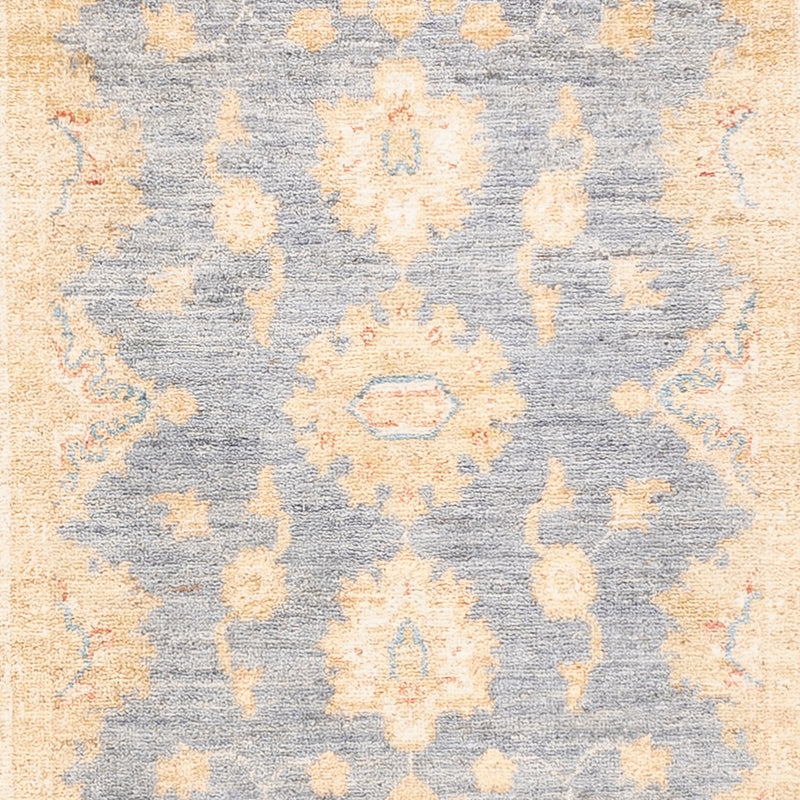 Tapis de couloir Tapis Ziegler - 294 x 84 cm - bleu pétrole