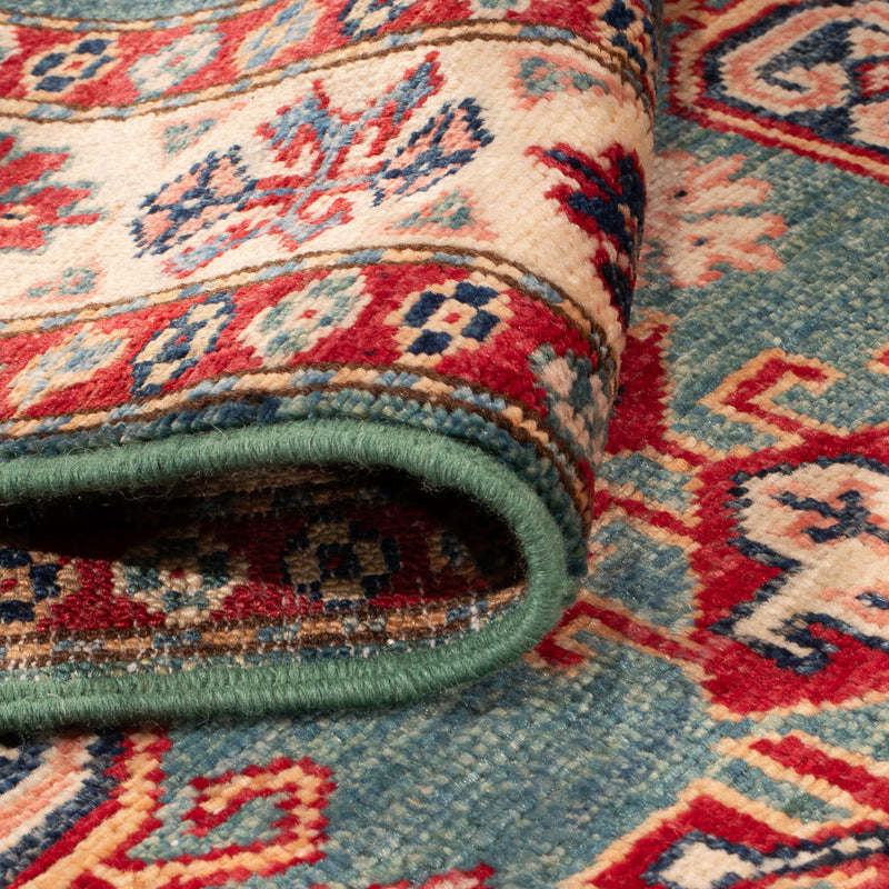 Tapis de couloir Tapis Ziegler - Kazak - 253 x 78 cm - bleu foncé