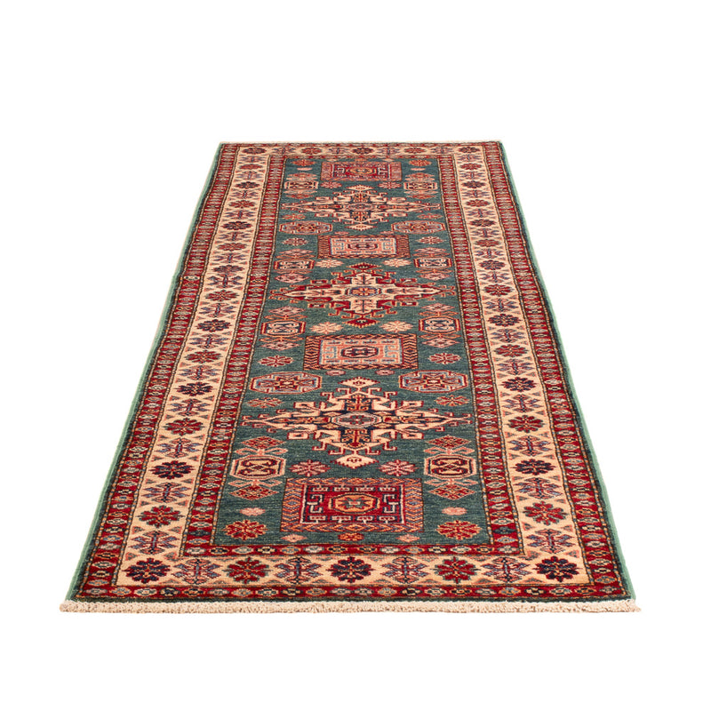 Tapis de couloir Tapis Ziegler - Kazak - 253 x 78 cm - bleu foncé