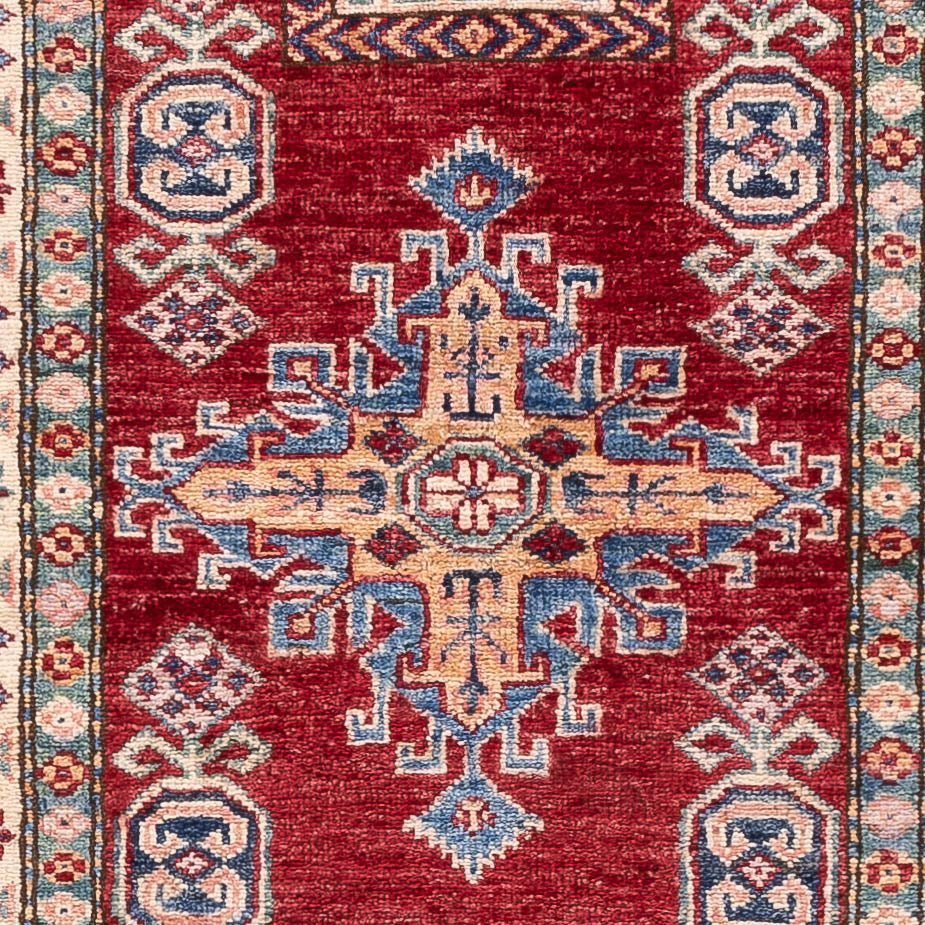 Tapis de couloir Tapis Ziegler - Kazak - 260 x 75 cm - rouge