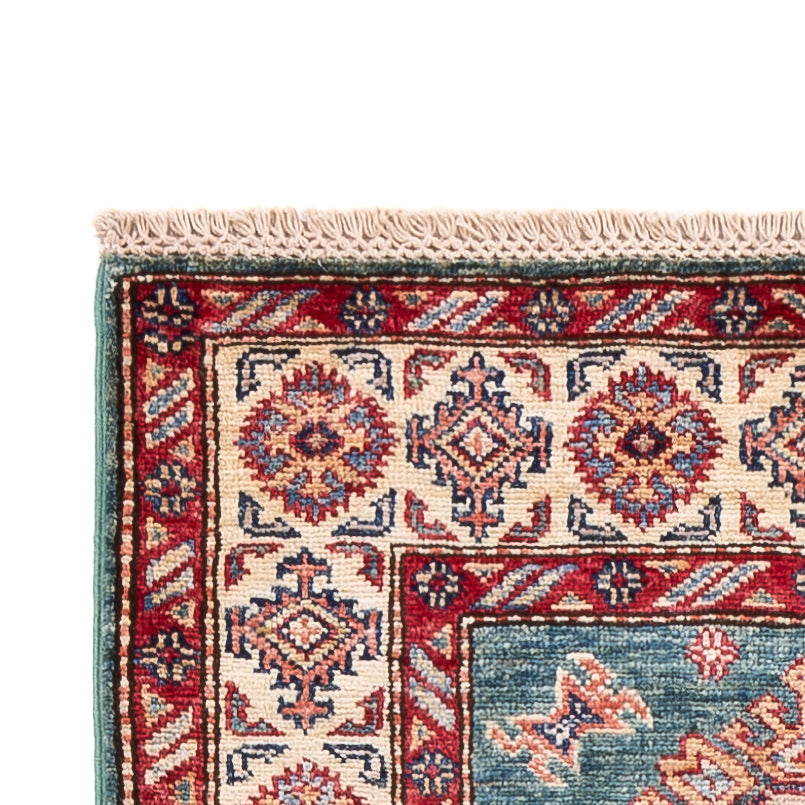 Tapis de couloir Tapis Ziegler - Kazak - 247 x 75 cm - bleu foncé