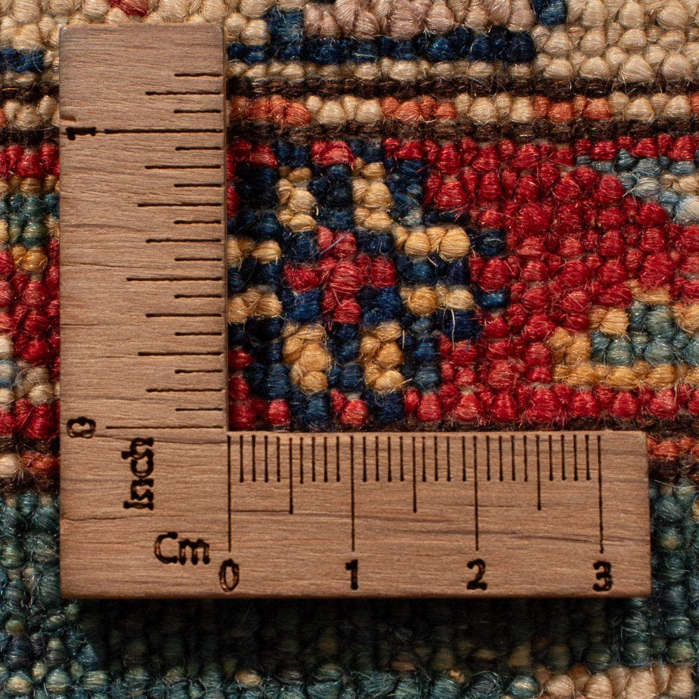 Tapis de couloir Tapis Ziegler - Kazak - 247 x 75 cm - bleu foncé