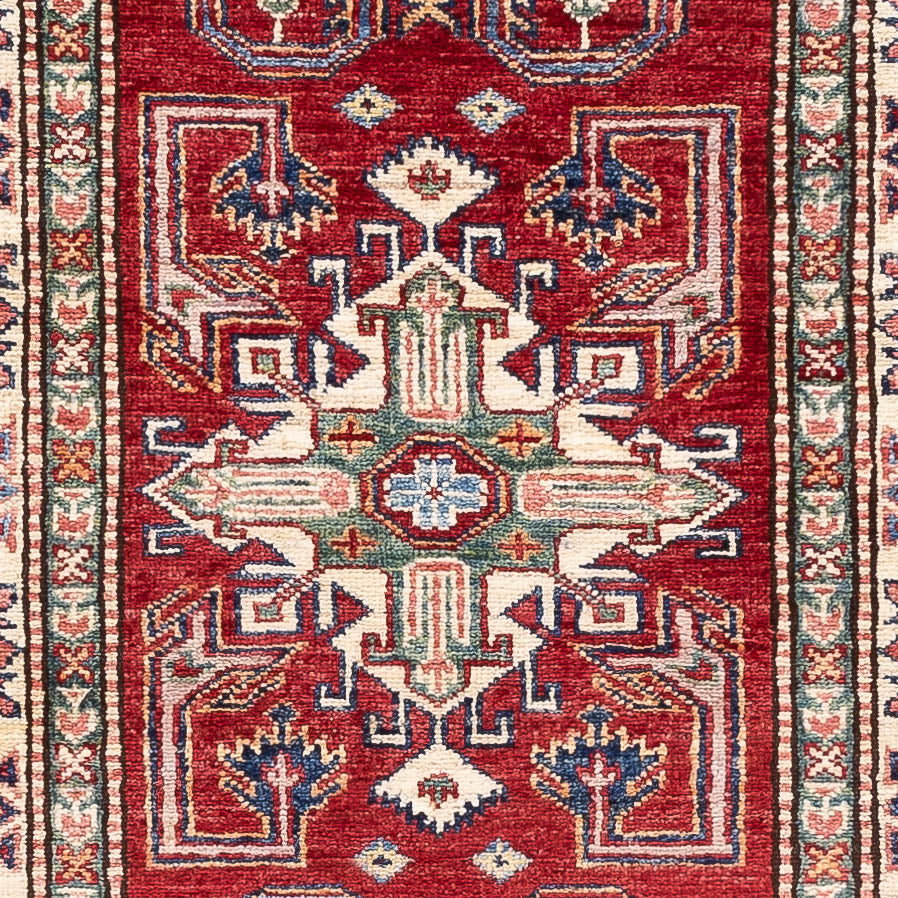 Tapis de couloir Tapis Ziegler - Kazak - 251 x 76 cm - rouge