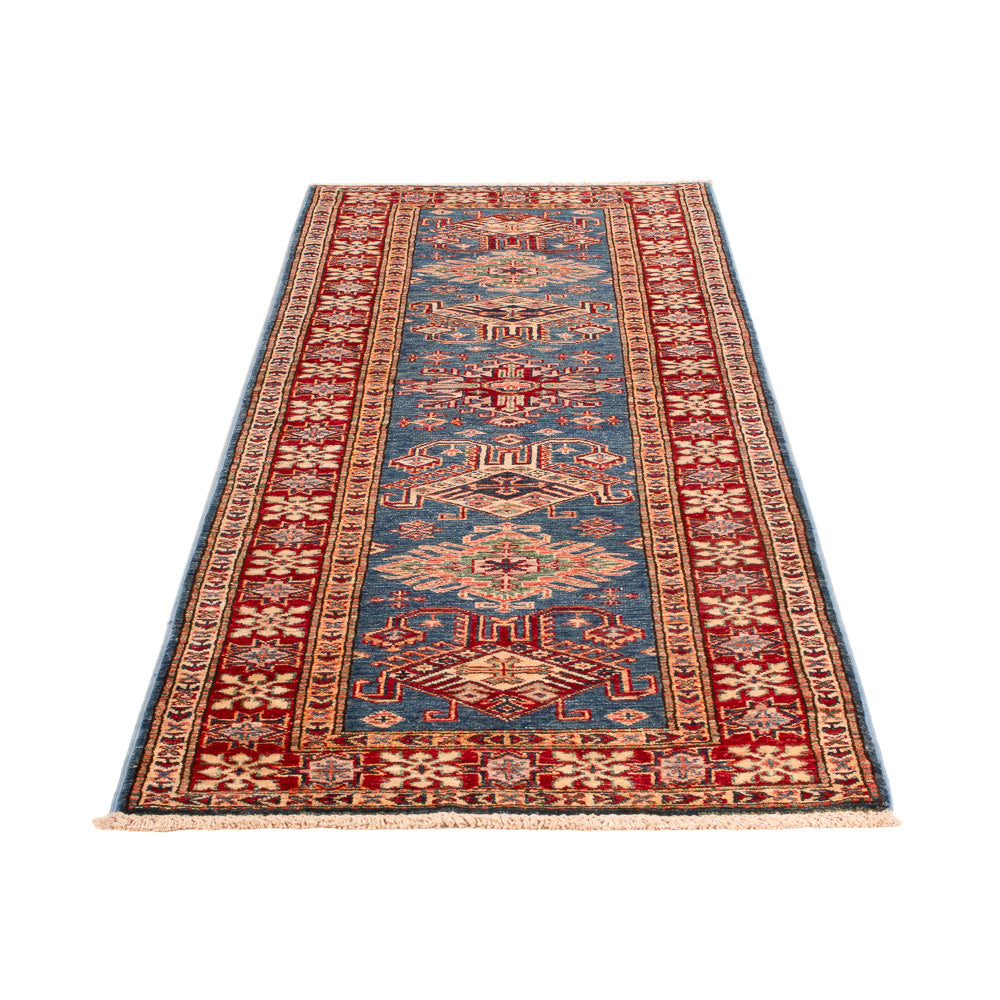Tapis de couloir Tapis Ziegler - Kazak - 242 x 73 cm - bleu