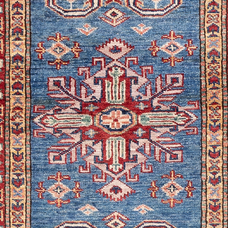 Tapis de couloir Tapis Ziegler - Kazak - 240 x 75 cm - bleu