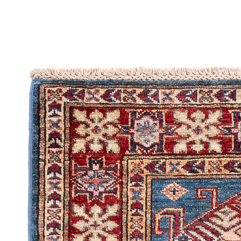 Tapis de couloir Tapis Ziegler - Kazak - 240 x 75 cm - bleu
