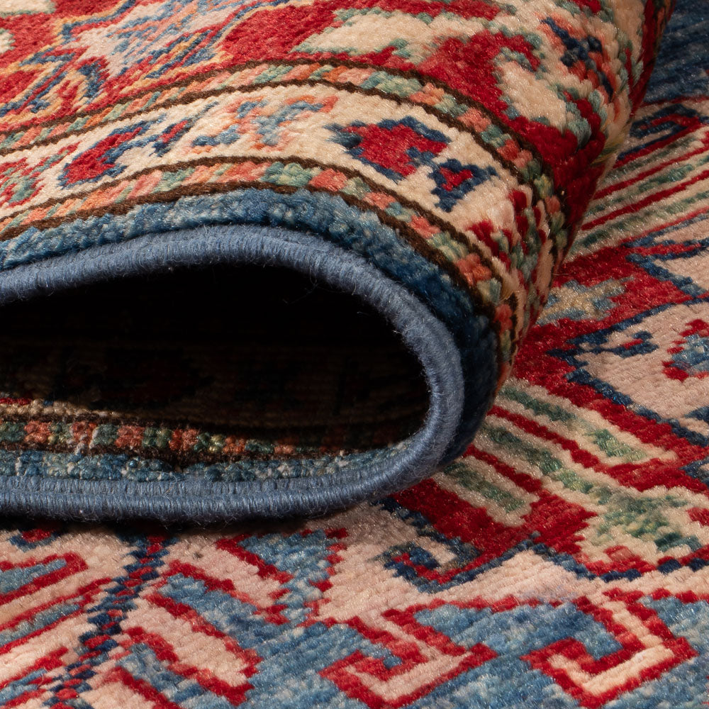 Tapis de couloir Tapis Ziegler - Kazak - 240 x 75 cm - bleu