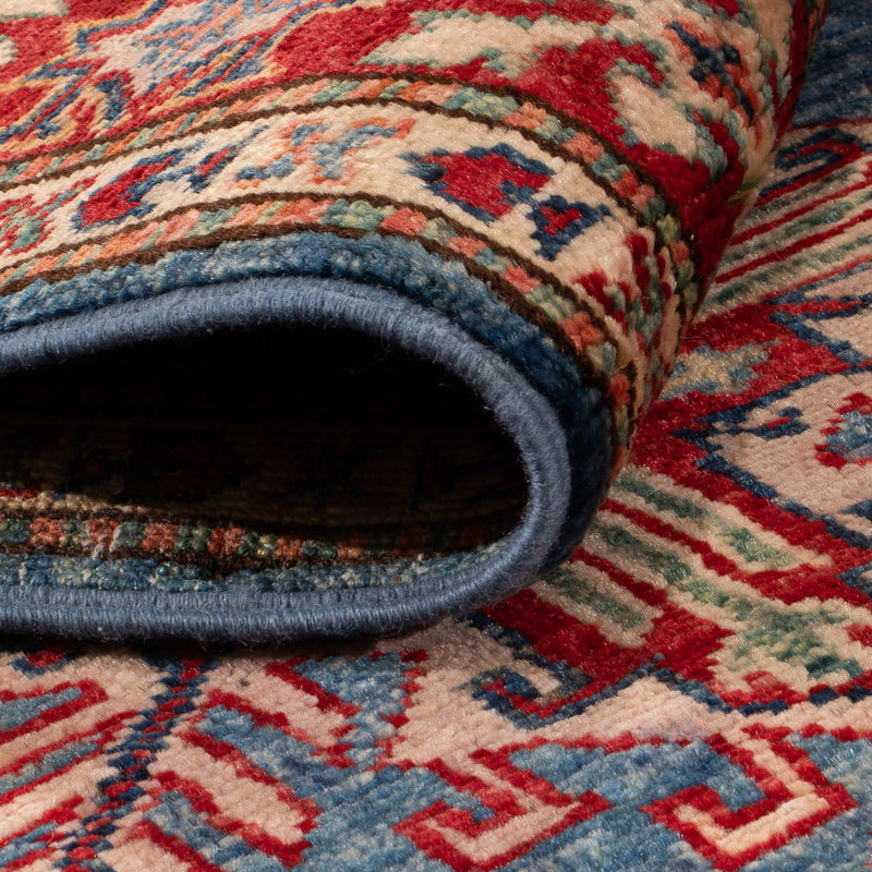 Tapis de couloir Tapis Ziegler - Kazak - 240 x 75 cm - bleu