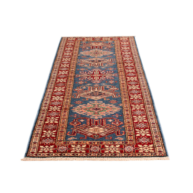 Tapis de couloir Tapis Ziegler - Kazak - 240 x 75 cm - bleu