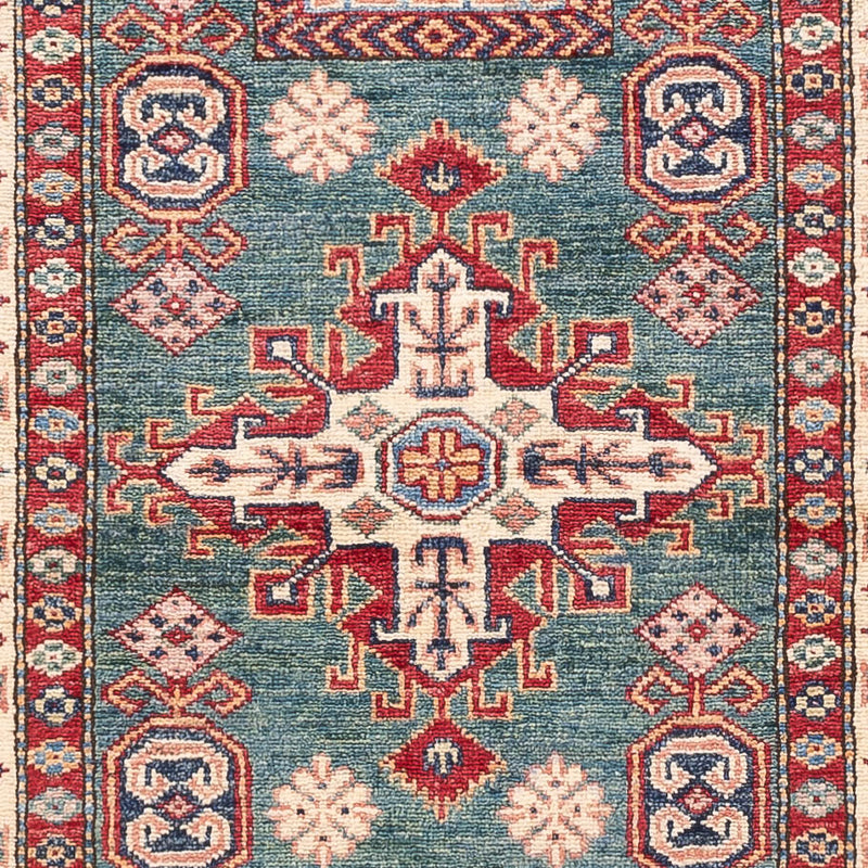 Tapis de couloir Tapis Ziegler - Kazak - 253 x 79 cm - vert foncé