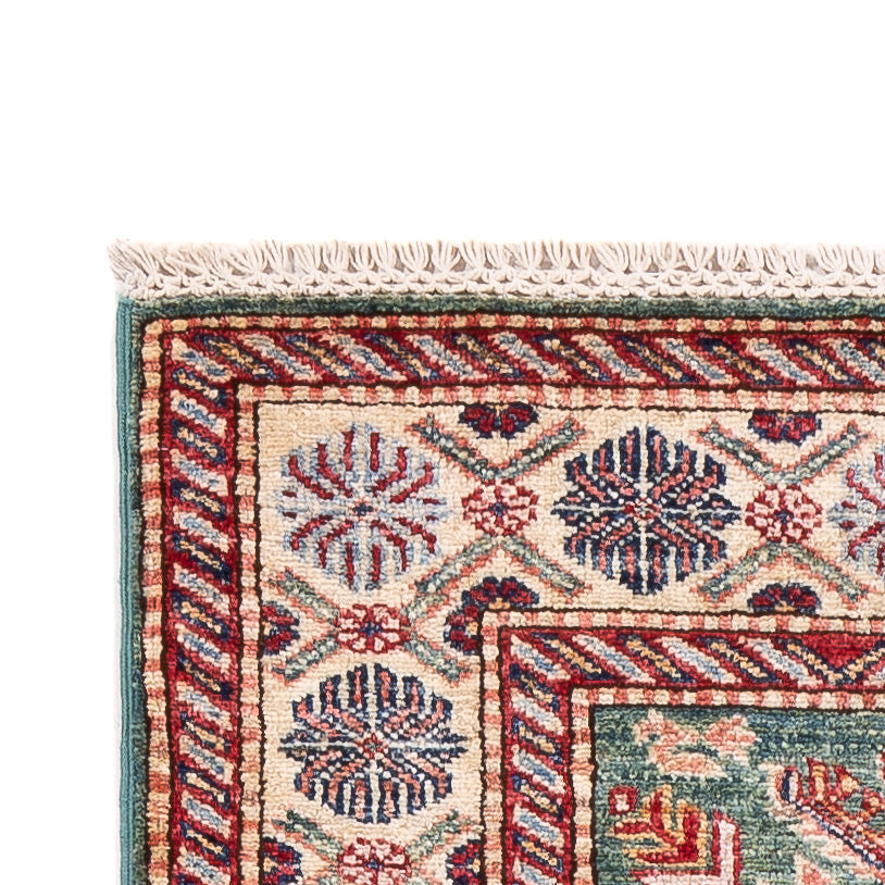 Tapis de couloir Tapis Ziegler - Kazak - 248 x 75 cm - vert foncé