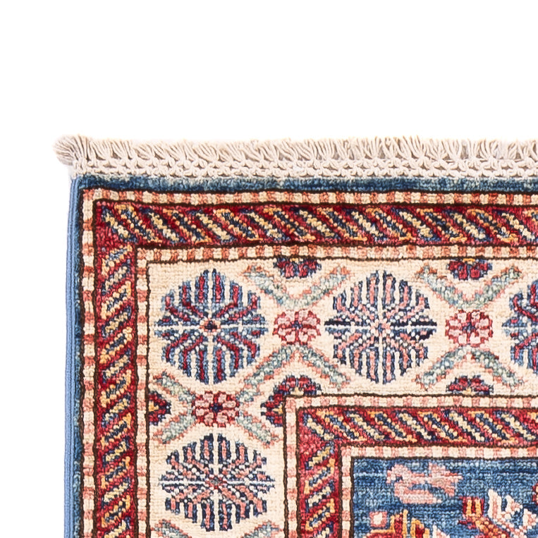 Tapis de couloir Tapis Ziegler - Kazak - 246 x 75 cm - bleu