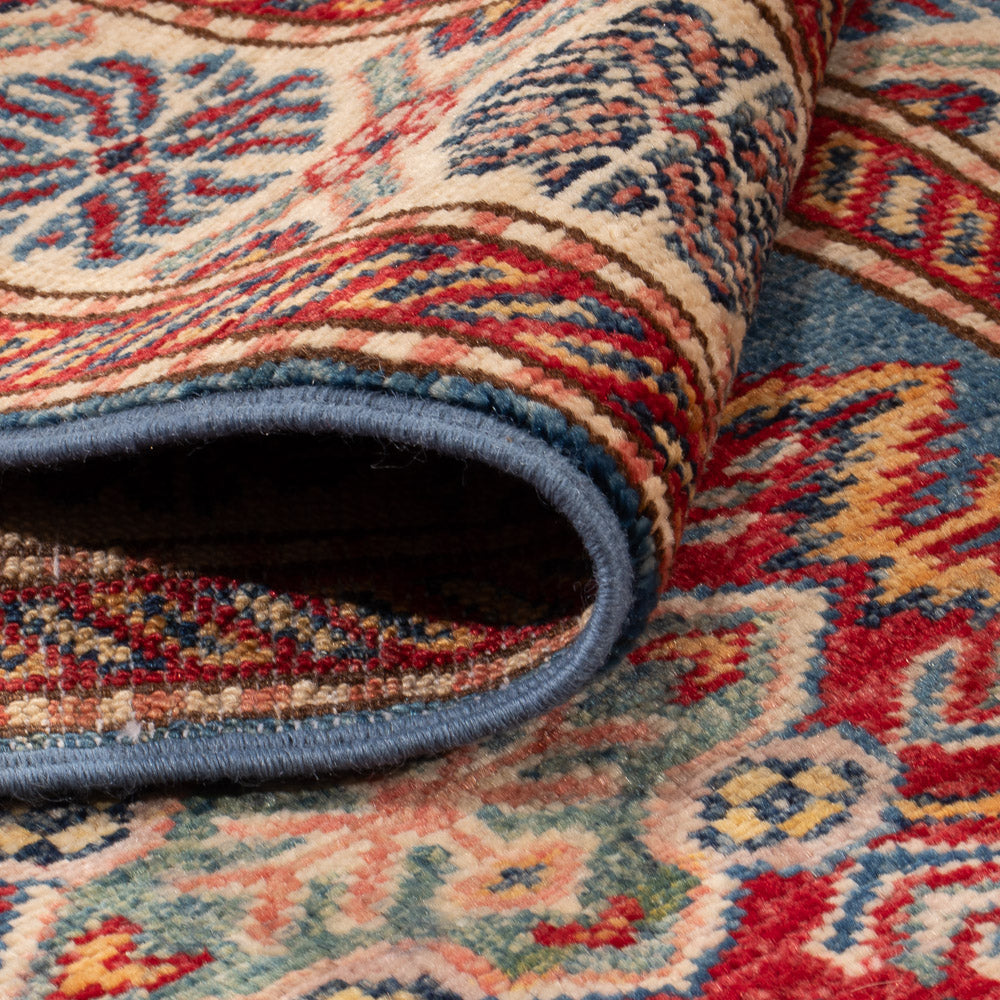 Tapis de couloir Tapis Ziegler - Kazak - 247 x 73 cm - bleu