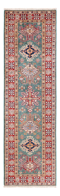 Tapis de couloir Tapis Ziegler - Kazak - 256 x 74 cm - vert