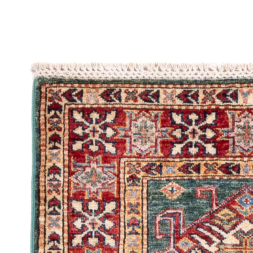 Tapis de couloir Tapis Ziegler - Kazak - 256 x 74 cm - vert