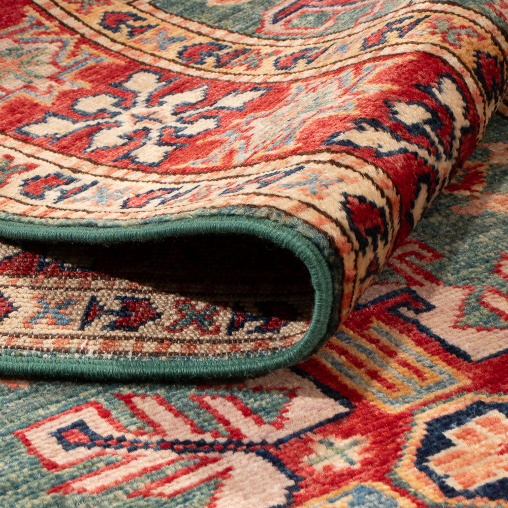 Tapis de couloir Tapis Ziegler - Kazak - 256 x 74 cm - vert