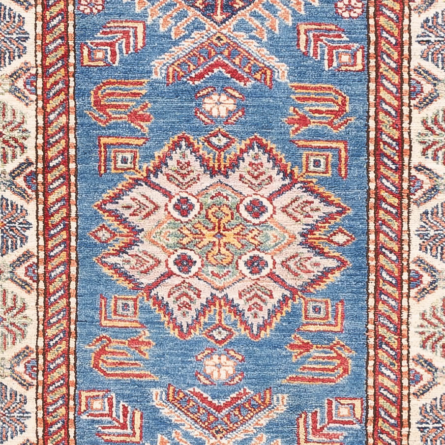 Tapis de couloir Tapis Ziegler - Kazak - 287 x 78 cm - bleu