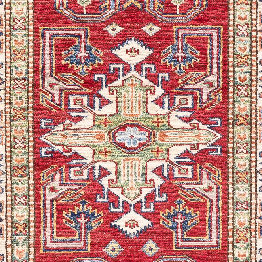 Tapis de couloir Tapis Ziegler - Kazak - 250 x 76 cm - rouge