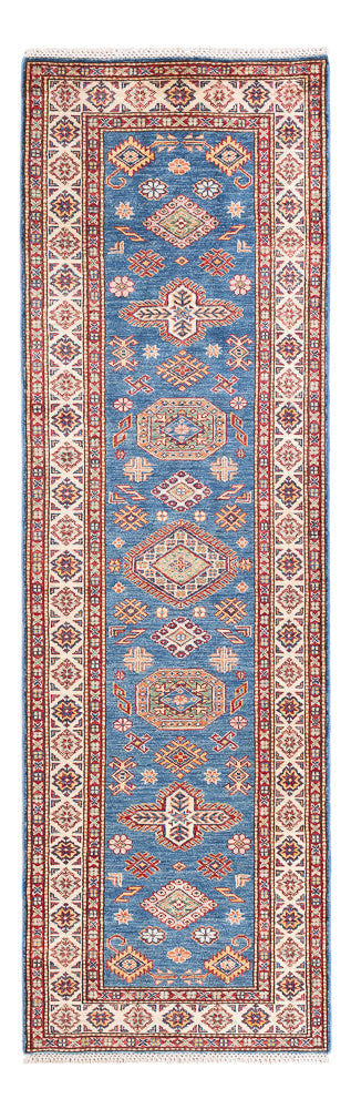 Tapis de couloir Tapis Ziegler - Kazak - 252 x 75 cm - bleu