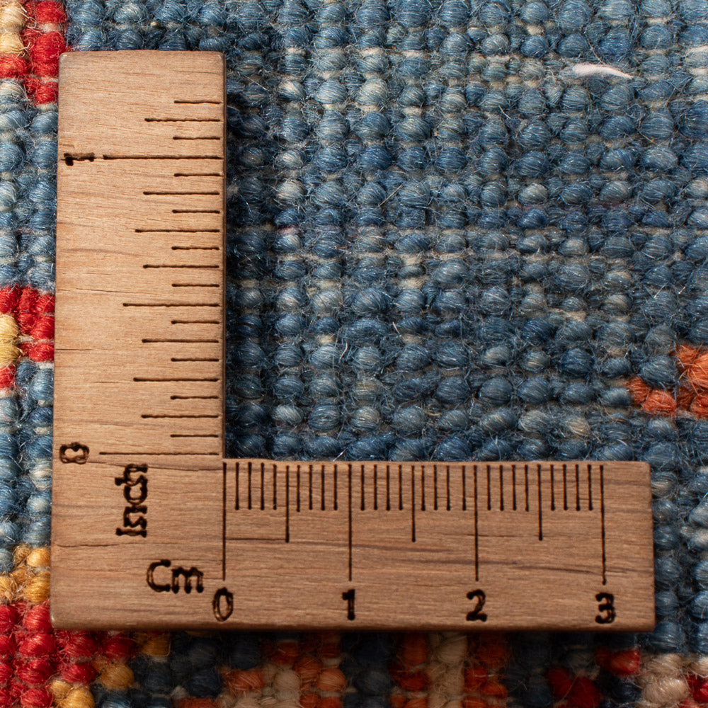 Tapis de couloir Tapis Ziegler - Kazak - 307 x 83 cm - bleu