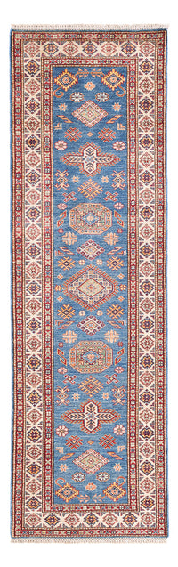 Tapis de couloir Tapis Ziegler - Kazak - 254 x 77 cm - bleu