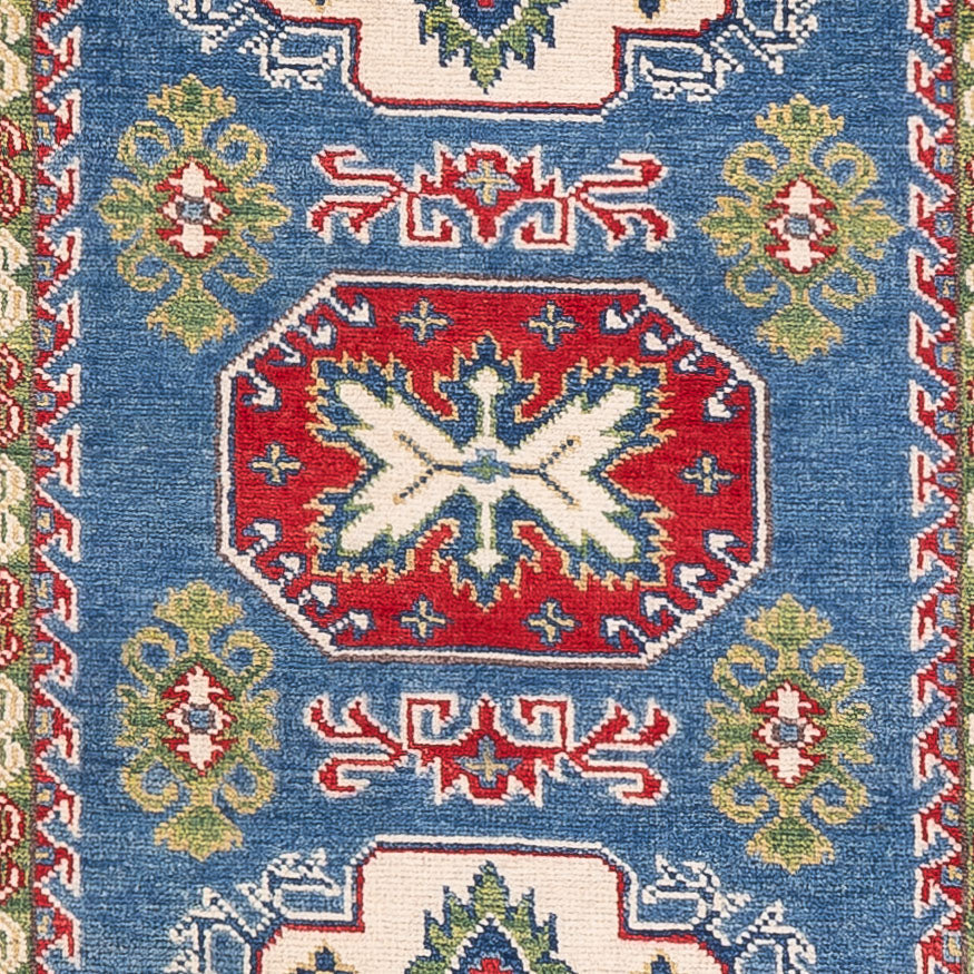 Tapis de couloir Tapis Ziegler - Kazak - 281 x 80 cm - bleu
