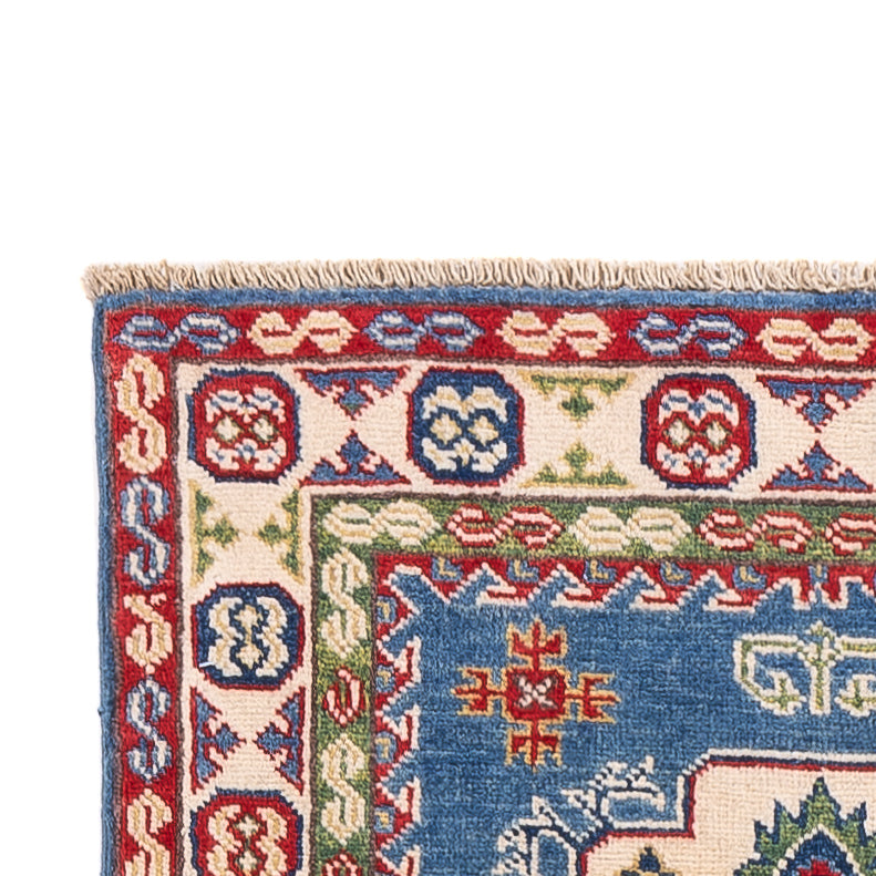 Tapis de couloir Tapis Ziegler - Kazak - 281 x 80 cm - bleu
