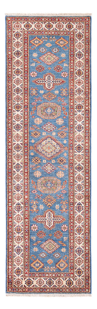 Tapis de couloir Tapis Ziegler - Kazak - 256 x 74 cm - bleu
